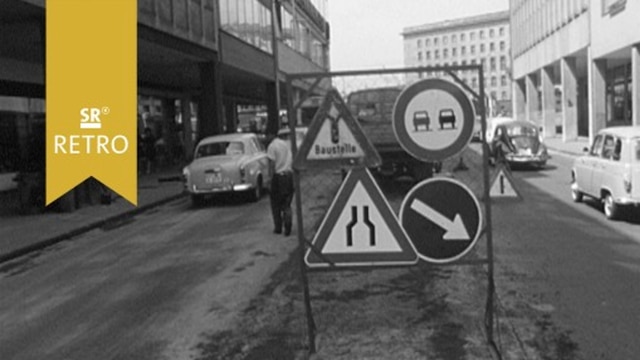 Foto: Straßenbauarbeiten in Saarbrücken behindern den Verkehr